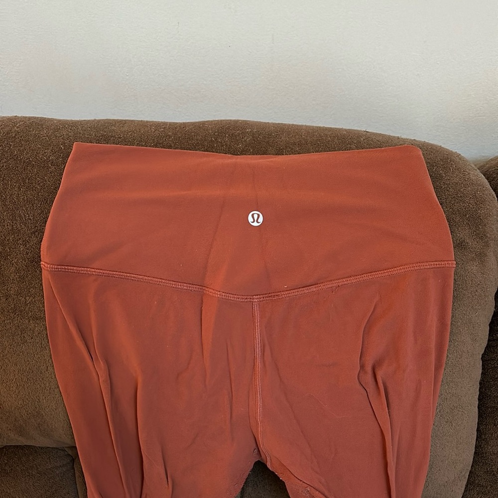 21” Cropped Lululemon Align Leggings - Size 6 Burnt Orange Fall Color